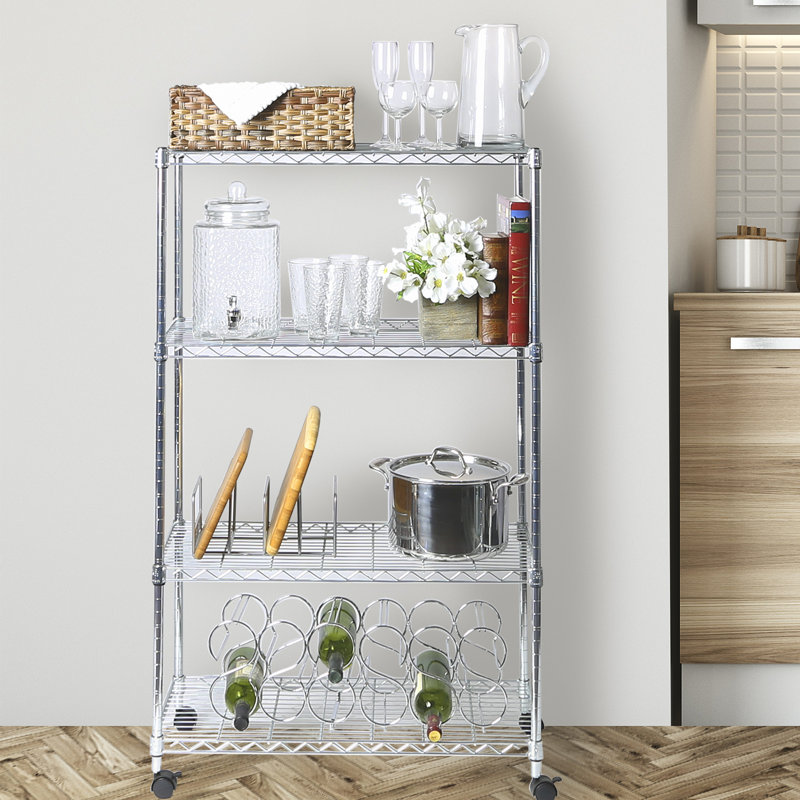 Wayfair Basics 50" H x 30" W 4 Shelf Wire Shelving Unit & Reviews Wayfair